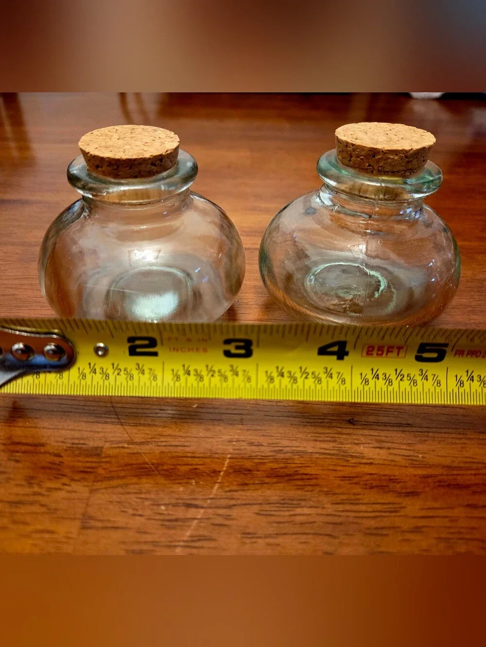 Vintage Small Glass Apothecary Jars - Set of 2